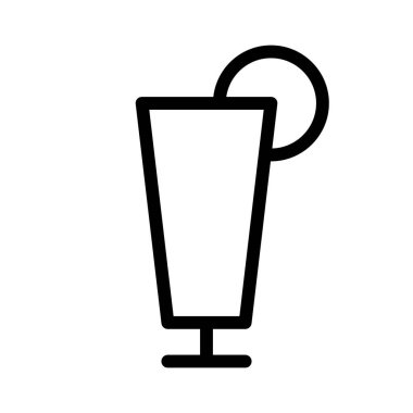Kokteyl simgesi, vektör illüstrasyonu