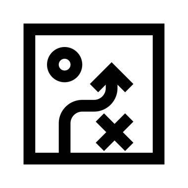 Strateji simgesi, vektör illüstrasyonu