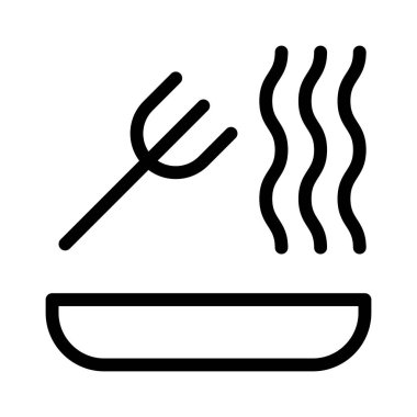 Spagetti simgesi, vektör illüstrasyonu