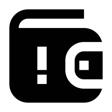 Cüzdan simgesi, vektör illüstrasyonu  