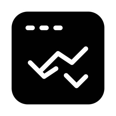 Çizgi Çizelgesi simgesi, vektör illüstrasyonu