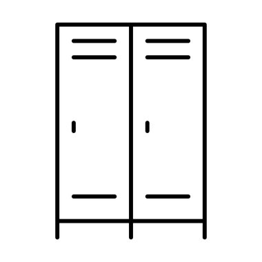 Dolap simgesi, vektör illüstrasyonu