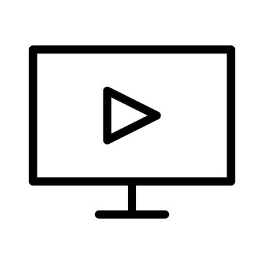 TV Video simgesi, vektör illüstrasyonu  