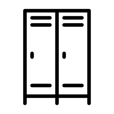Dolap simgesi, vektör illüstrasyonu
