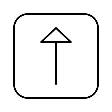 yukarı ok simgesi, vektör illüstrasyonu  