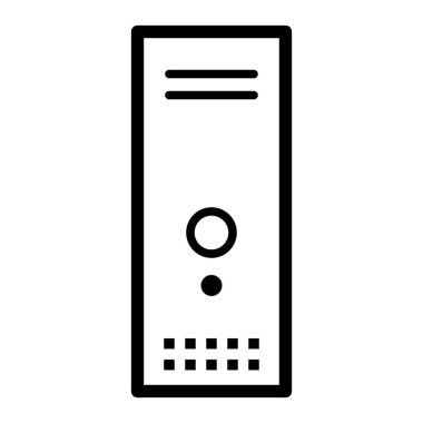 Bilgisayar Çalışma İstasyonu simgesi, vektör