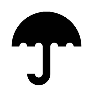 şemsiye simgesi, vektör illüstrasyonu  