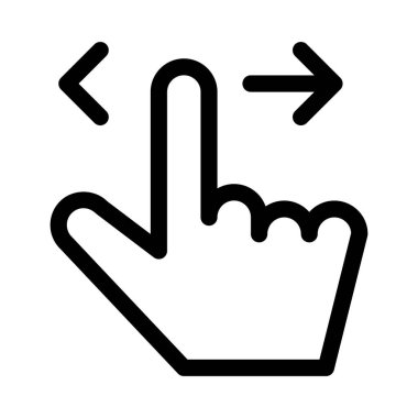 El kaydırma simgesi, vektör illüstrasyonu