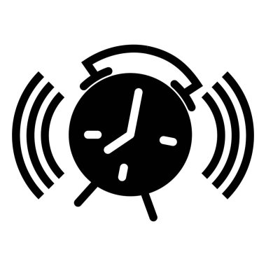 Alarm saati simgesi, vektör illüstrasyonu