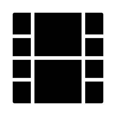  Filmstrip Ortam simgesi, vektör illüstrasyonu 