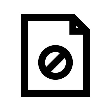 Beyaz arkaplan üzerindeki belge simgesi, vektör illüstrasyonu