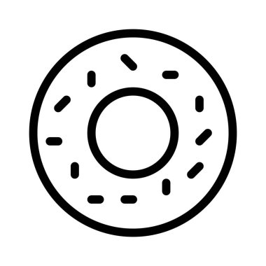 donut simgesi, vektör çizimi