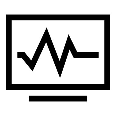 Kardiyoloji Tıp Hastanesi ikonu, vektör illüstrasyonu