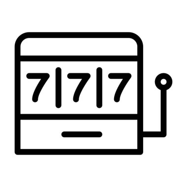 slot makinesi simgesi, vektör illüstrasyonu