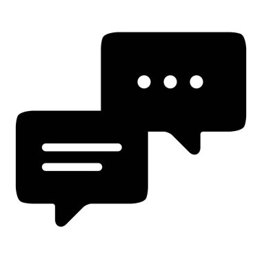 Sohbet servisi simgesi, vektör illüstrasyonu