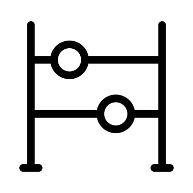  Matematik Abaküs Okulu simgesi, vektör illüstrasyonu