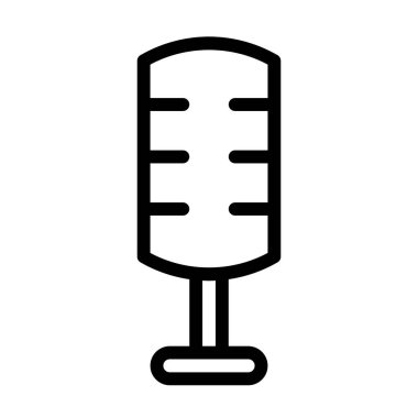mikrofon simgesi, vektör illüstrasyonu