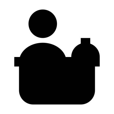 bir kişi ve zil ile resepsiyon simgesi