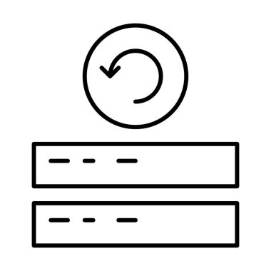 Sunucu Çalışma Ofisi İş simgesi, vektör illüstrasyonu