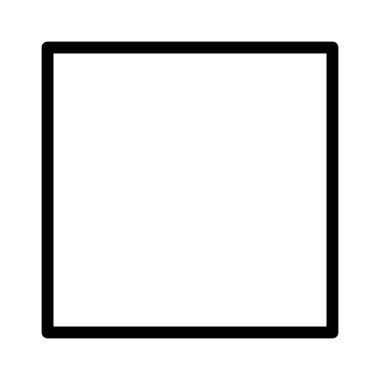 Kare Durağı Uygulama simgesi, vektör illüstrasyonu