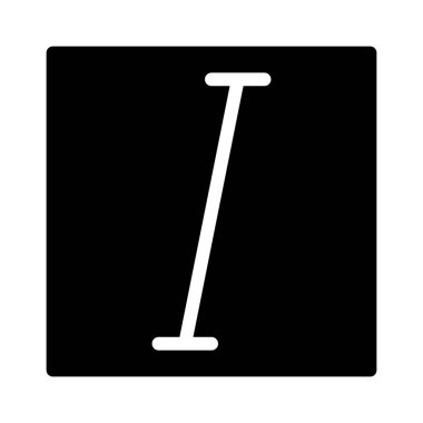Italic Metin simgesi, vektör illüstrasyonu