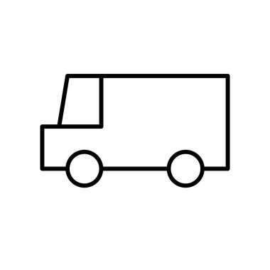 kamyon simgesi, vektör illüstrasyonu  