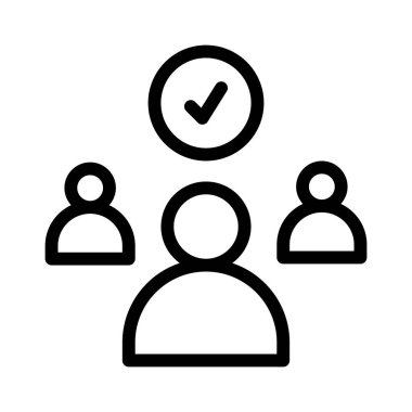 Grup Dikkat simgesi, vektör illüstrasyonu