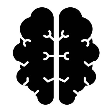 Beyin simgesi, vektör illüstrasyonu
