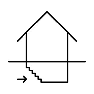 Ev simgesi mahzeni, vektör illüstrasyonu