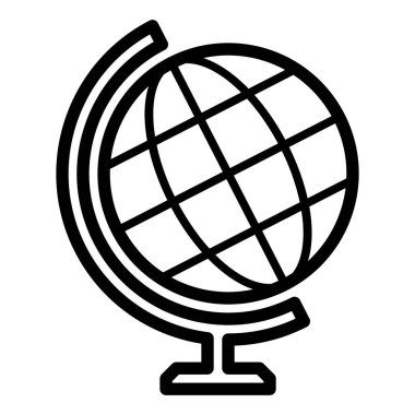 Dünya çapında lojistik kavramı, beyaz arkaplanda Globe simgesi, vektör illüstrasyonu