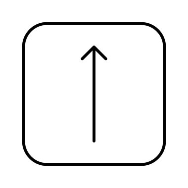 UP İnce Ok simgesi, vektör illüstrasyonu