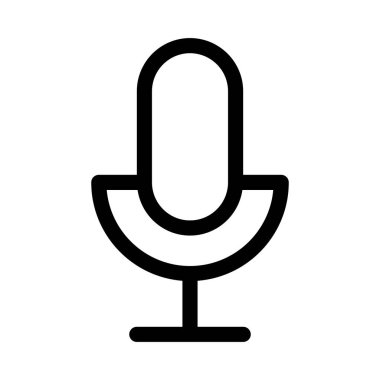 mikrofon simgesi, vektör illüstrasyonu