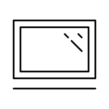 dizüstü bilgisayar simgesi, vektör illüstrasyonu