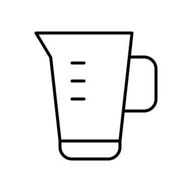 Sürahi simgesi, vektör illüstrasyonu ölçülüyor