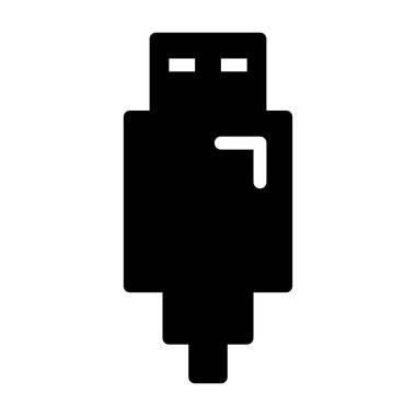 Usb Kablo simgesi, vektör illüstrasyonu