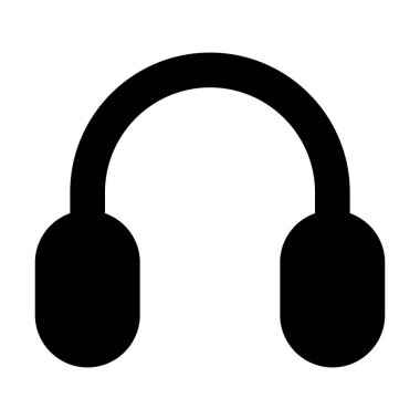 kulaklık simgesi, vektör illüstrasyonu