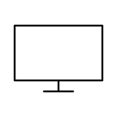 TV simgesi, vektör illüstrasyonu  