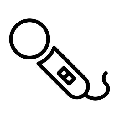 mikrofon simgesi, vektör illüstrasyonu