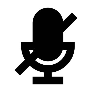 mikrofon simgesi, vektör illüstrasyonu