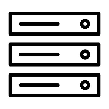 Sunucu simgesi, vektör illüstrasyonu