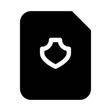 Beyaz arkaplan üzerindeki belge simgesi, vektör illüstrasyonu