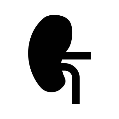 Böbrek simgesi, vektör illüstrasyonu