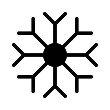 Kar Tanesi Kış simgesi, vektör illüstrasyonu