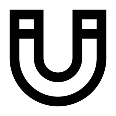 Beyaz arkaplanda mıknatıs şıklatma simgesi, vektör illüstrasyonu