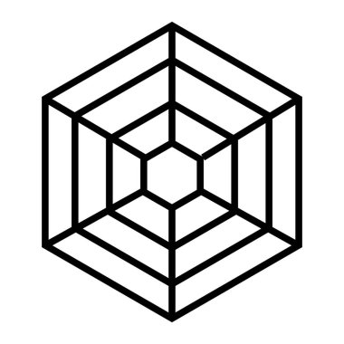 Örümcek ağı simgesi, vektör illüstrasyonu