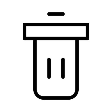 Beyaz arkaplanda çöp ağacı simgesi, vektör illüstrasyonu