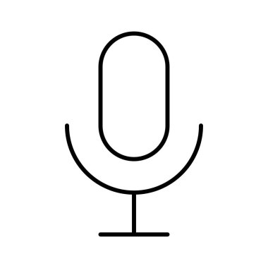 mikrofon simgesi, vektör illüstrasyonu