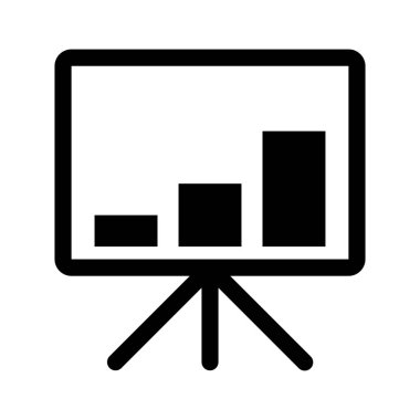 Beyaz tahta çizelge simgesi, vektör