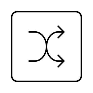 Rastgele Ortam Oynatıcı simgesi, vektör illüstrasyonu