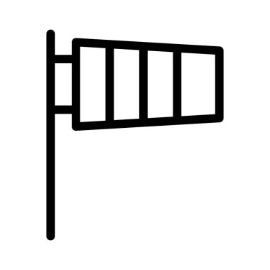 Rüzgâr Bayrağı Hava Durumu simgesi, vektör 